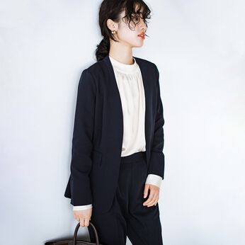 Real Stock | ＡＮＮＡ　ＬＵＮＡ強撚ツイルカラーレスＪＫ