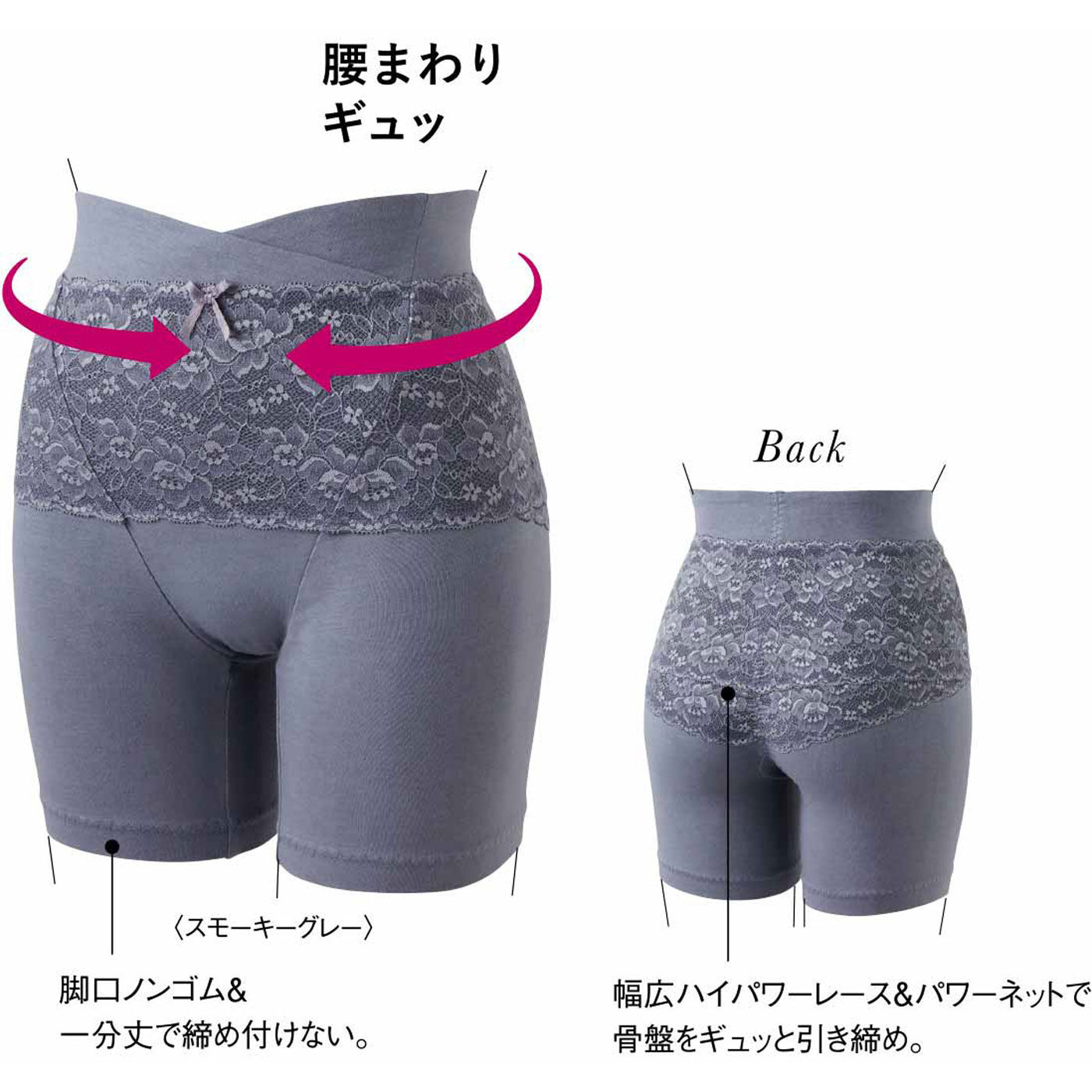 realstock [リアルストック]（Express BOX）|ギュッと引き締めおなかすっきり　綿混骨盤ガードルショーツ〈ブラック〉|これは参考画像です。お届けするカラーとは異なります。