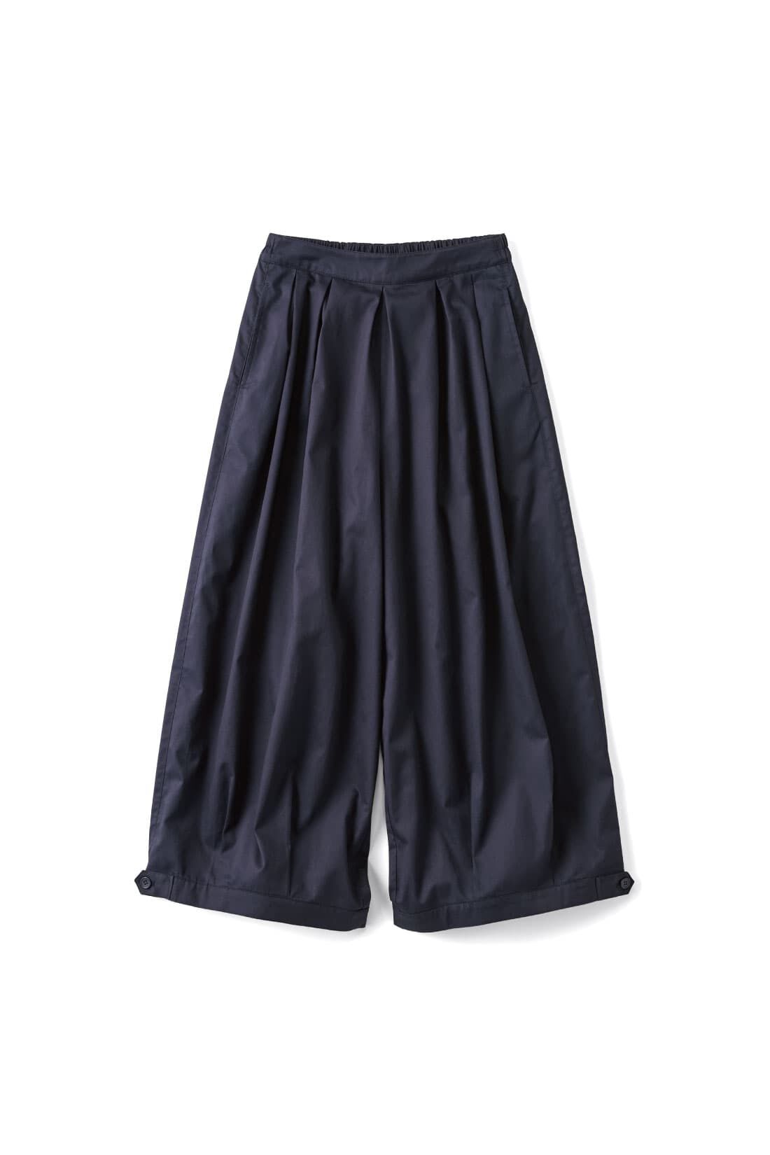 realstock [リアルストック]（Express BOX）|リブ イン コンフォート　Ｌｉｖｅ　Ｌｏｖｅ　ＣｏｔｔｏｎⓇプロジェクト　シルエットチェンジでコーデ自在な　ぷっかりコットンパンツ〈ネイビー〉|ダークネイビー