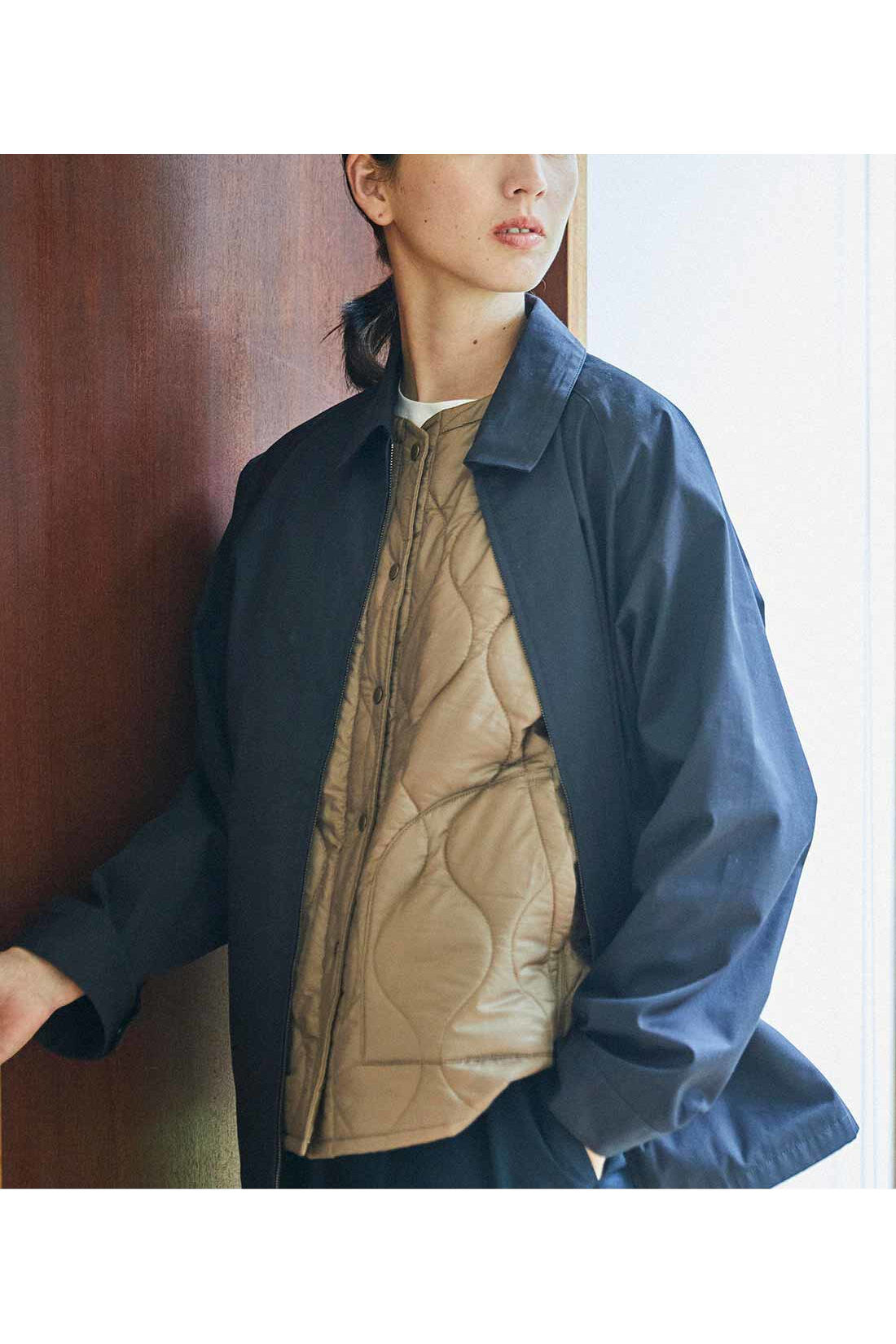realstock [リアルストック]（Express BOX）|THREE FIFTY STANDARD × MARI NAGASAKA ブルゾン〈ネイビー〉