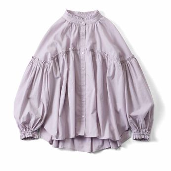 Real Stock | 大人フリルブラウス〈ＰＵ〉リブイン