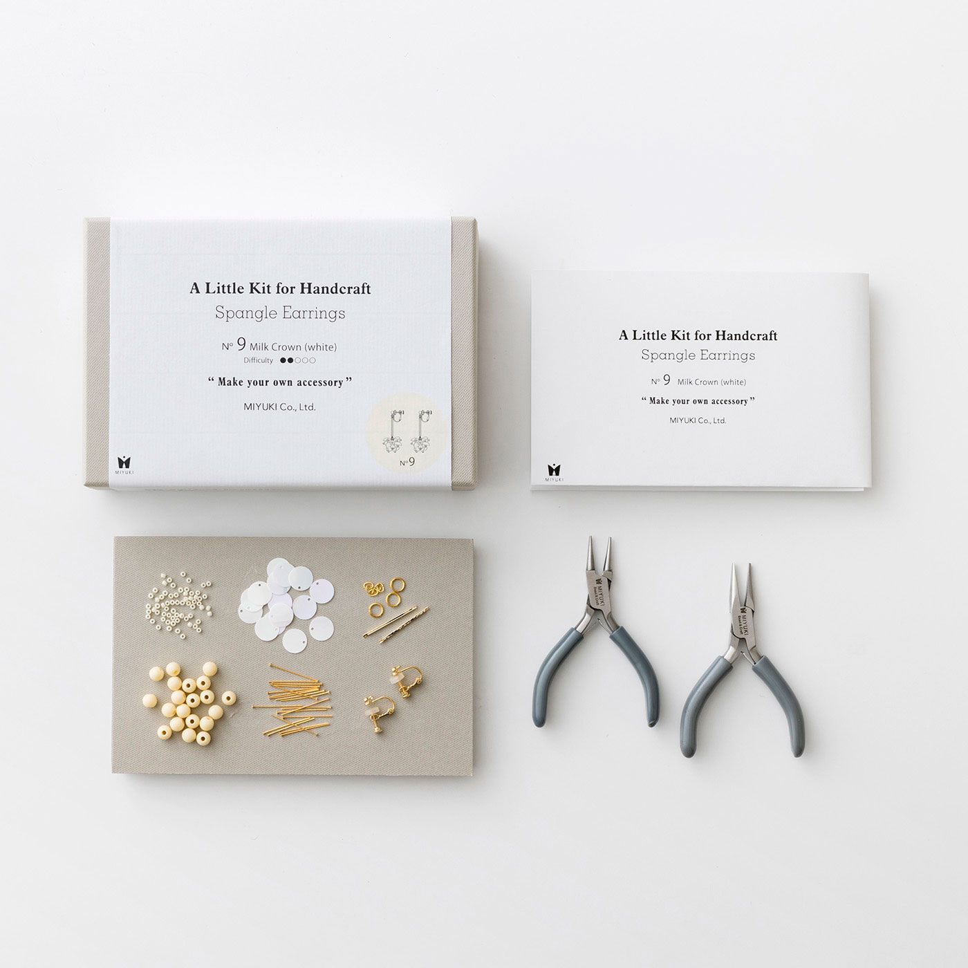 realstock [リアルストック]（Express BOX）|A Little Kit for Handcraft スパンコールのイヤリングキット工具付き|お届けセットの一式です