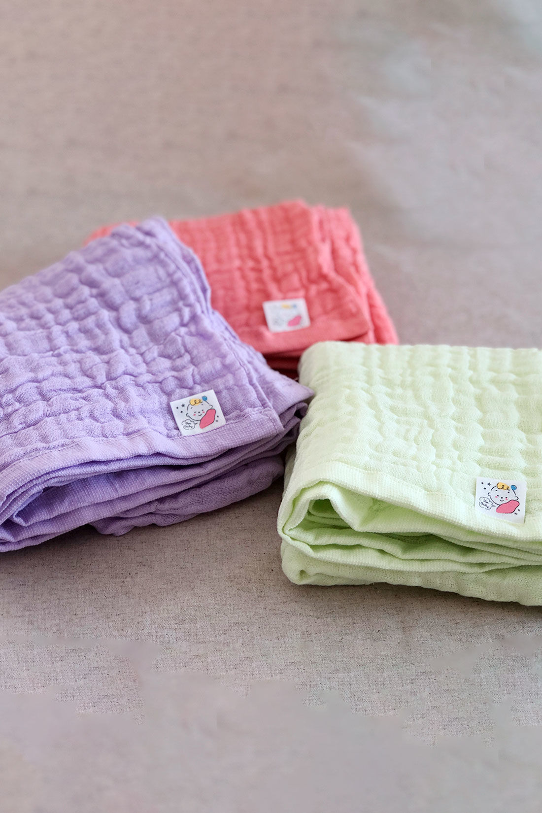 realstock [リアルストック]（Express BOX）|【3～10日でお届け】［Mama select］おぼろタオル　べビー専用　おくるみタオル〈ベビーグリーン〉