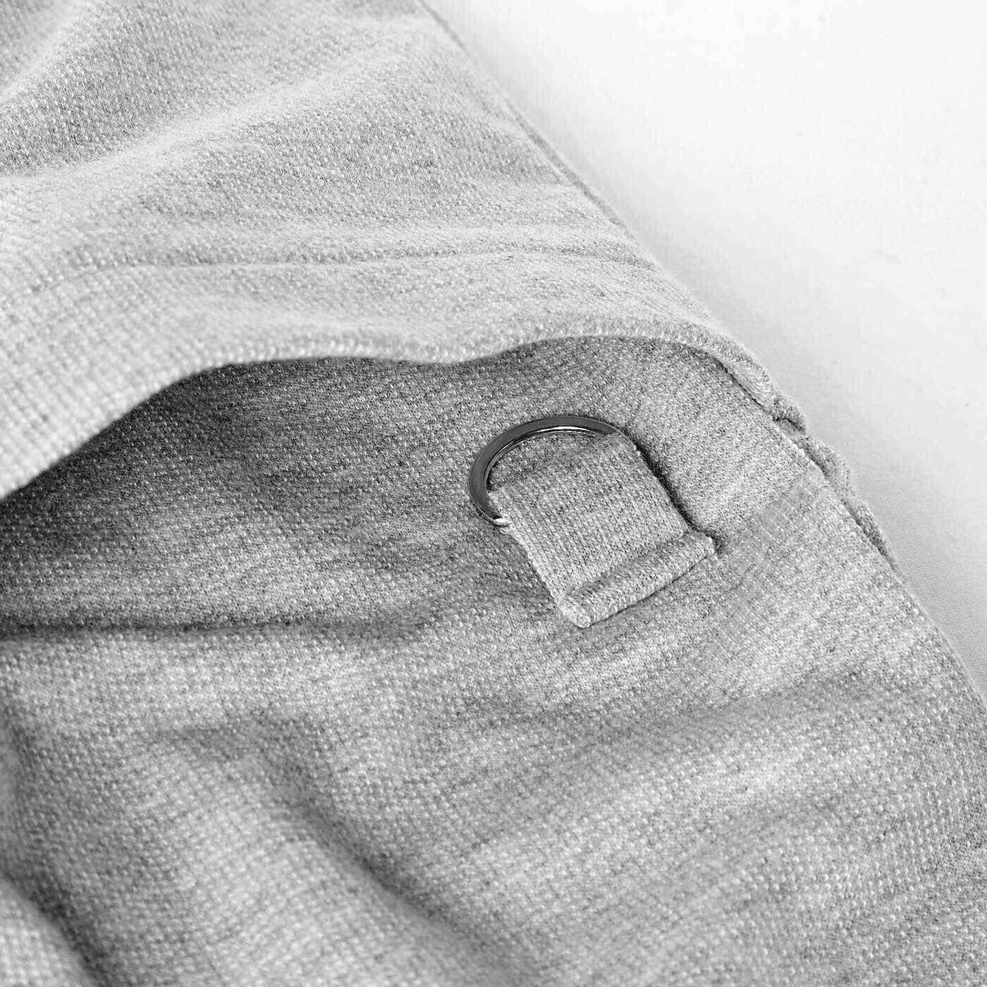 Real Stock|UP.de　着られるバッグ Tシャツ感覚なのにきれい見えする ポケットいっぱい てぶらなカットソースキッパーシャツ〈杢（もく）グレー〉|前ポケットにはDカン付き。