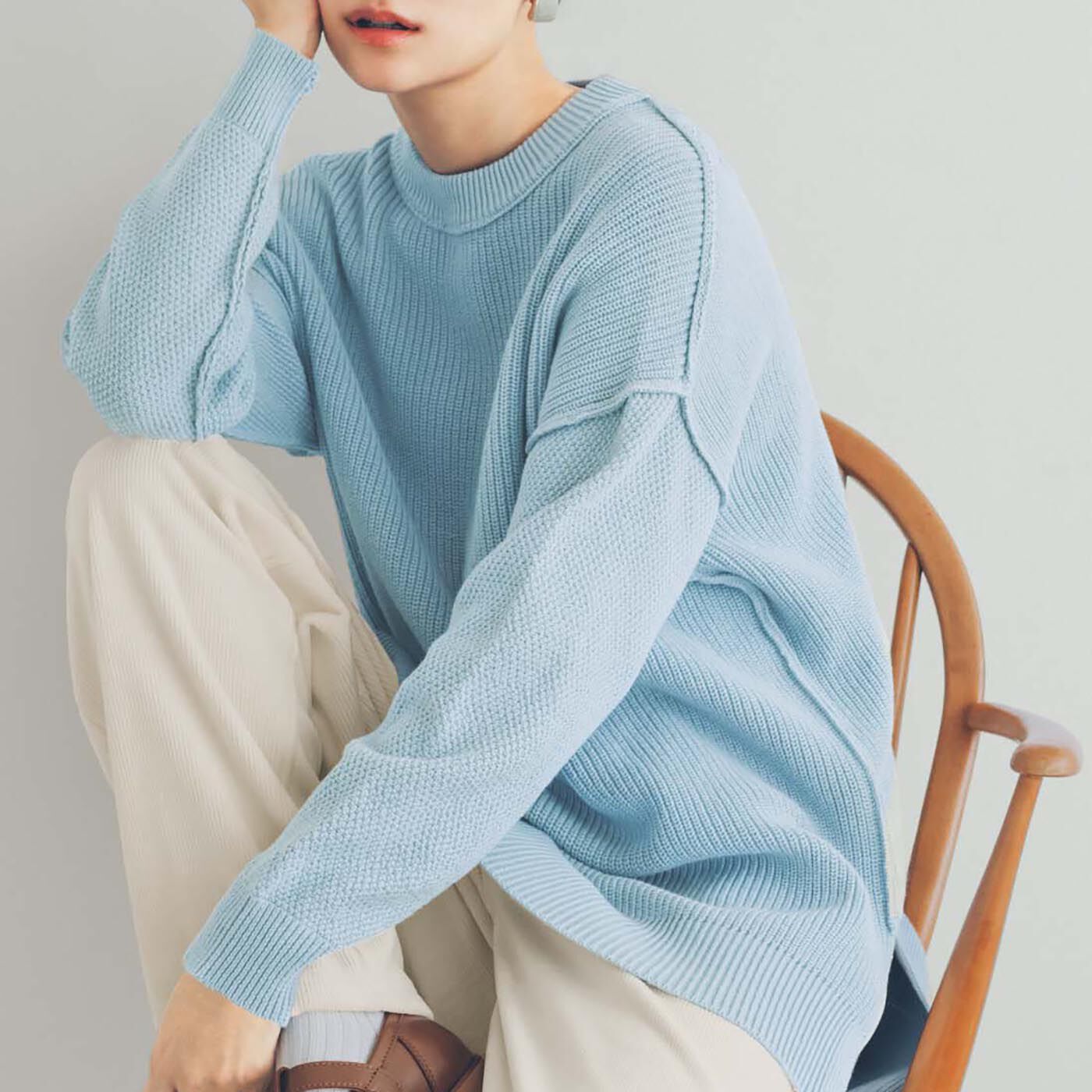 リブ イン コンフォート ちくちくしにくいコットン100％ニットの