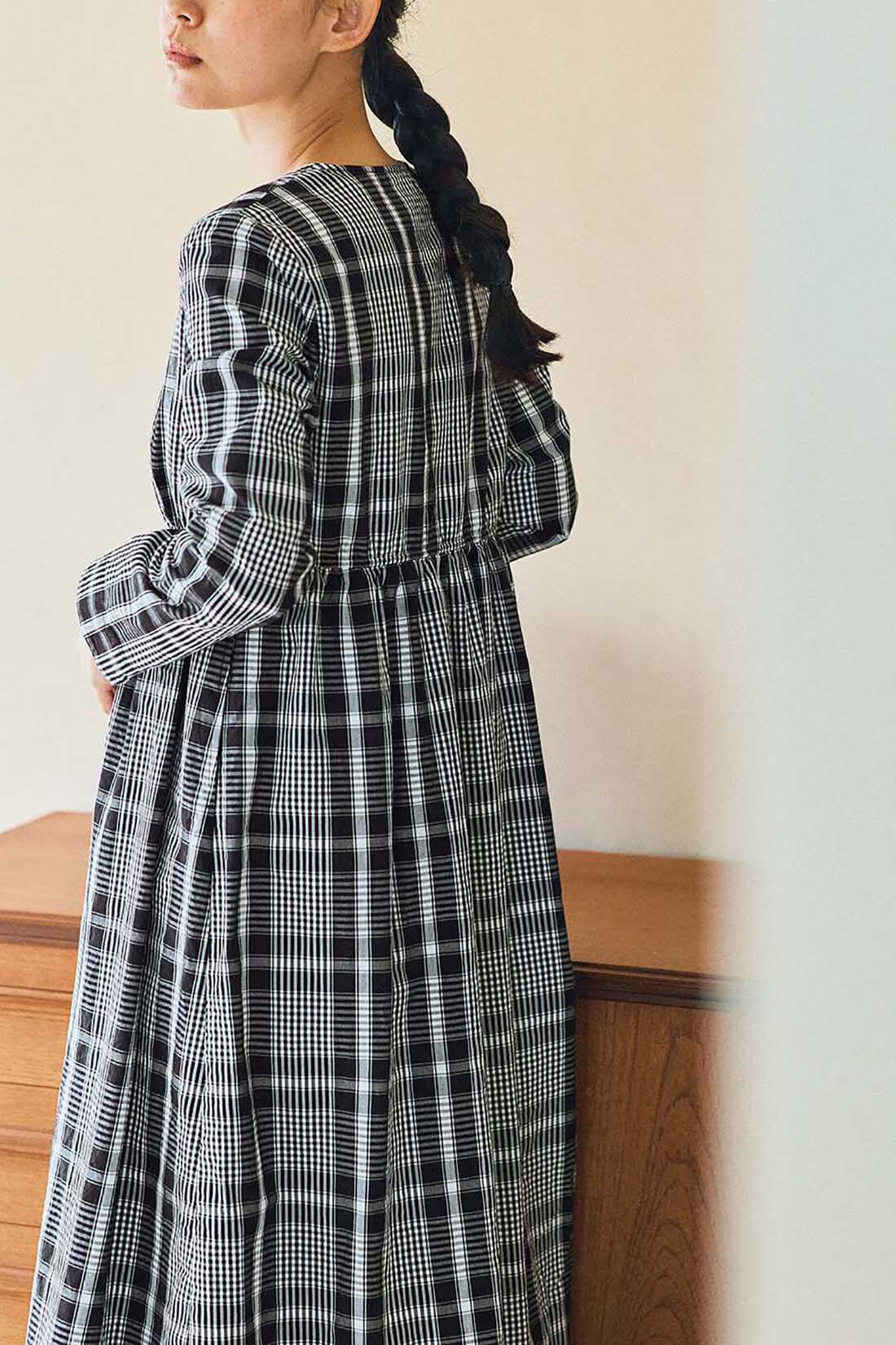 realstock [リアルストック]（Express BOX）|ａｎｄ　ｍｙｅｒａ　カシュクールのようなチェックワンピース