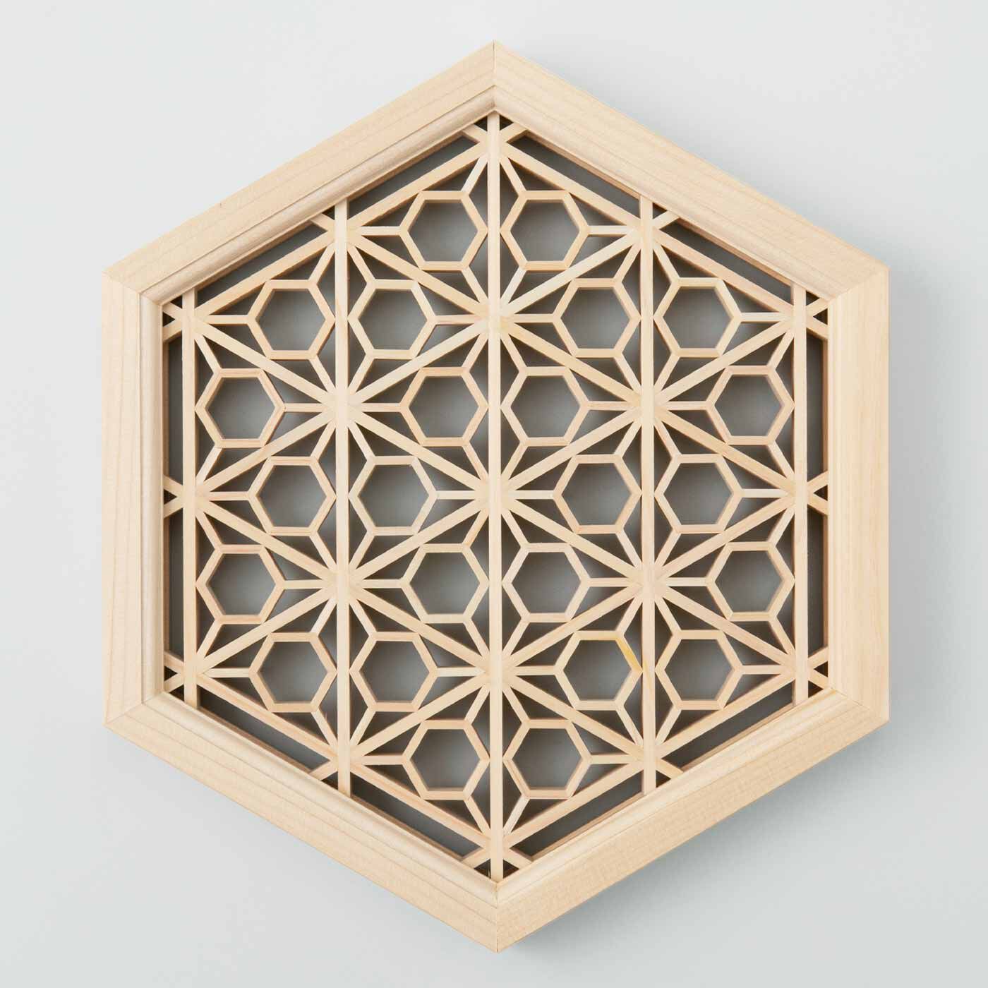 realstock [リアルストック]（Express BOX）|建具職人さんと作った　組子細工の六角トレイキット|1：八重裏花亀甲