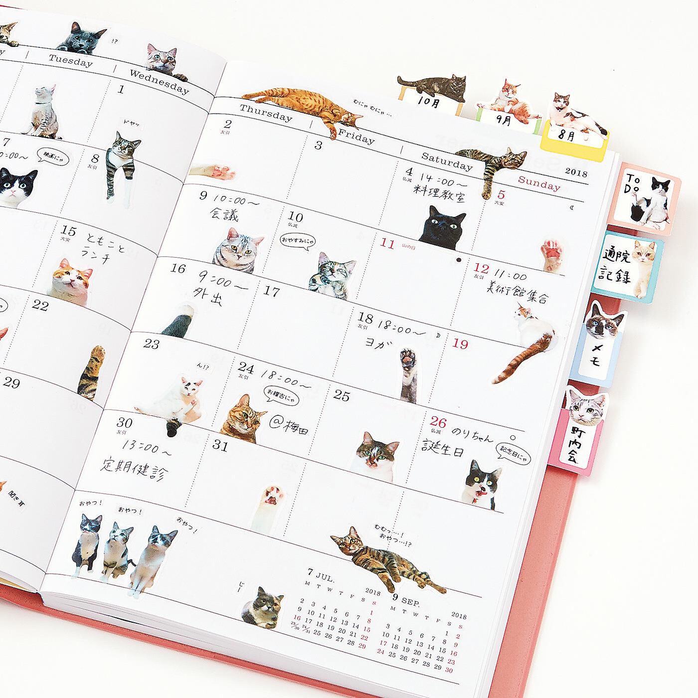Real Stock|「猫部トーク」の猫さんたちとつくった手帳であそぶ猫シール|手帳に猫さん大集合！！いろんなしぐさにキュン♪