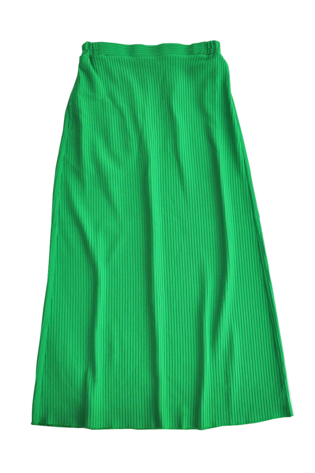 Real Stock|IEDIT[イディット]　ニットライクなリップルカットソー素材で仕立てた らくちんきれいなIラインスカート〈3〉