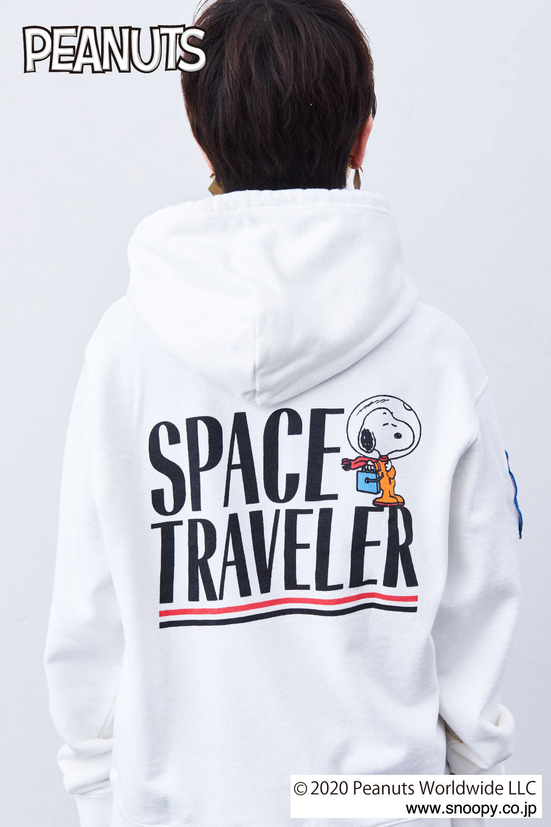 Real Stock|MEDE19F 〈SELECT〉 【ALPHA × PEANUTS 】SPACE TRAVELER　HOODIE〈WH〉