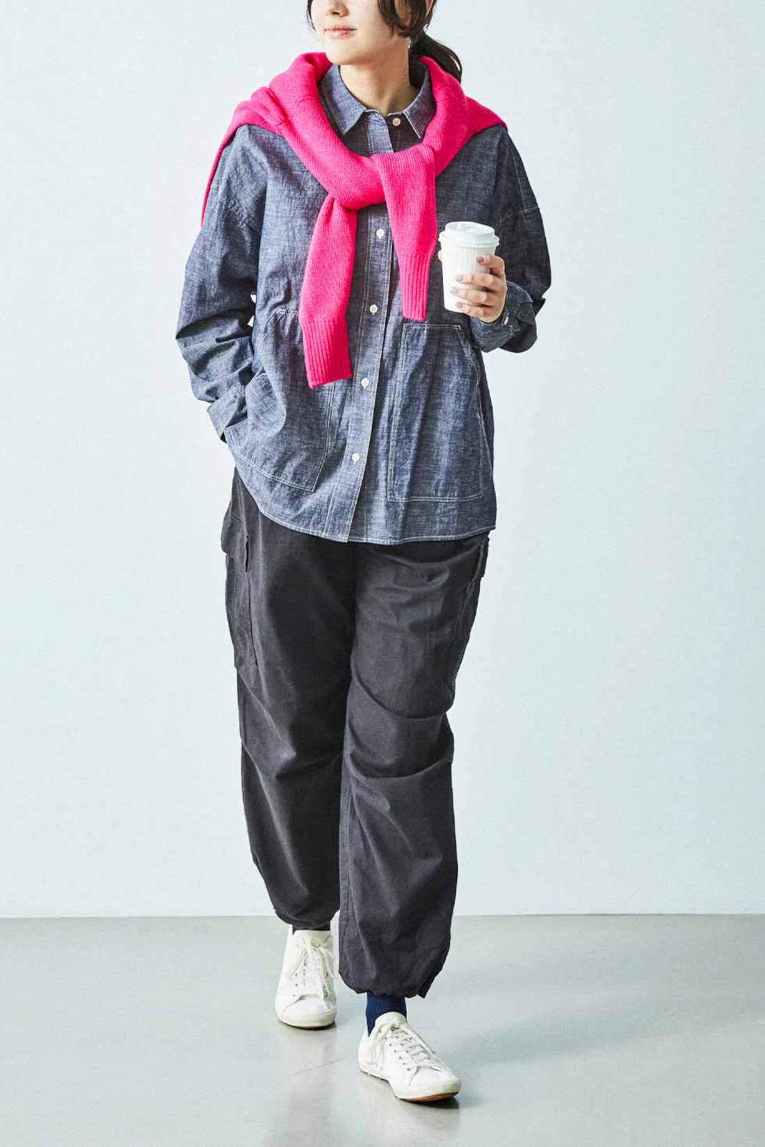 Real Stock|THREE FIFTY STANDARD　シャンブレーのシャツジャケット