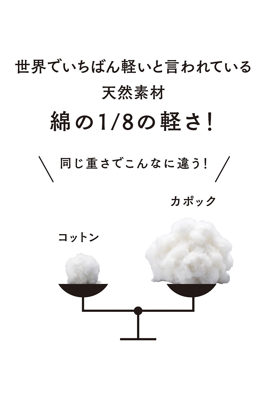 realstock [リアルストック]（Express BOX）|リブ イン コンフォート　一枚でもインナーにも！　エアリーな着心地がうれしい　カポック混素材のゆるやかタートルニットトップス〈ブラック〉|カポックは繊維の中の空洞が大きく、コットンのおよそ1/8のほどの軽さ。今、世界でいちばん軽い天然素材とも言われています。