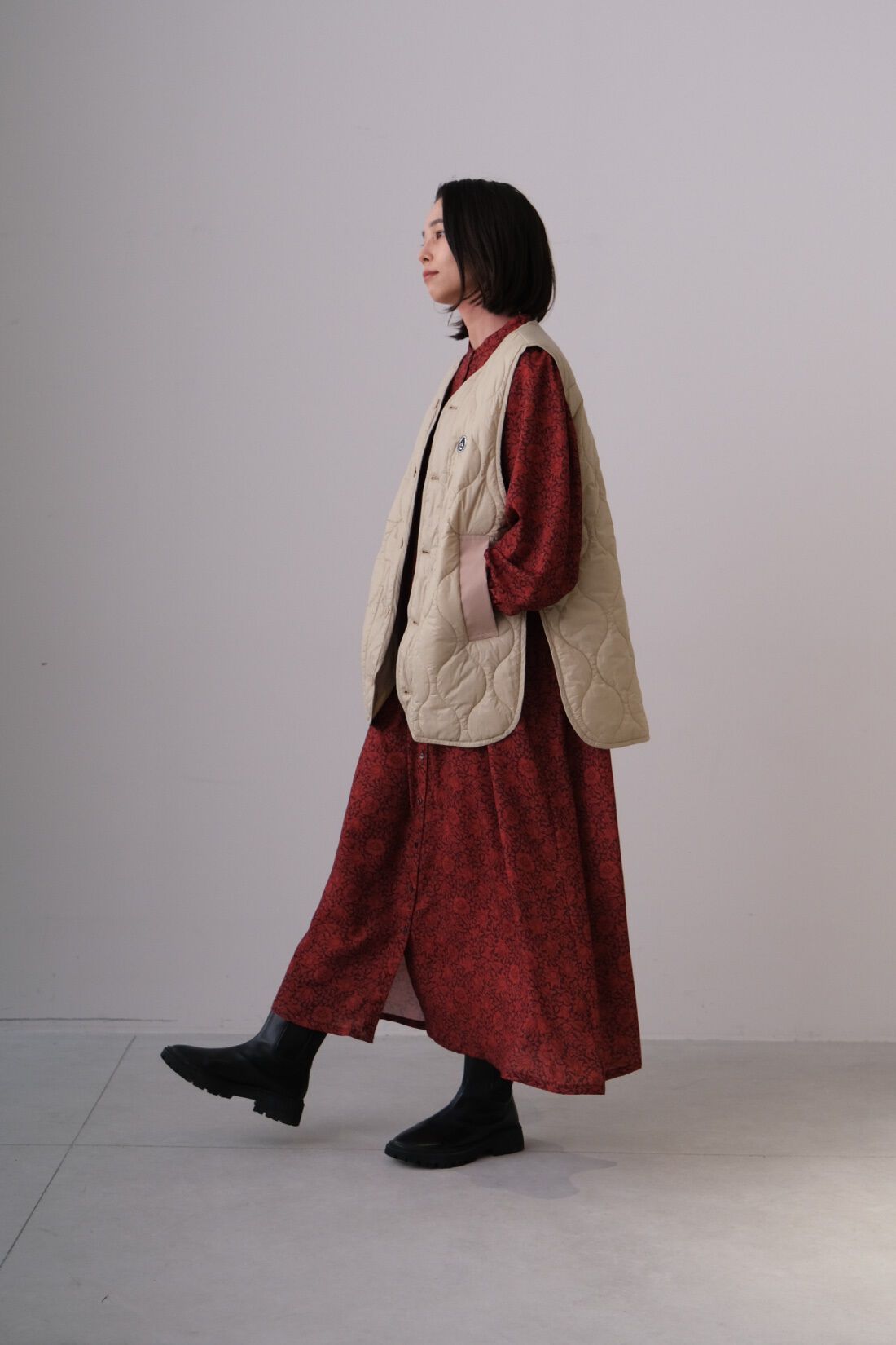 Real Stock|MEDE19F 〈SELECT〉　【GERRY】 4-WAY LONG COAT|2 beige モデル身長：168cm