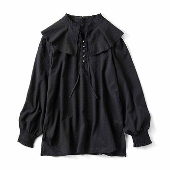 realstock [リアルストック]（Express BOX） | はまじ衿付きブラウス〈ＢＫ〉リブイン