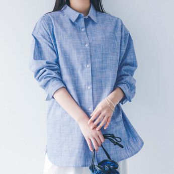 Real Stock | コットン１００％ゆったりシャツＢＬ　リブイン