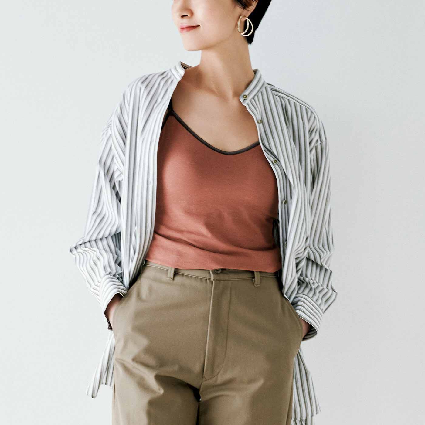 realstock [リアルストック]（Express BOX）|一枚ですっきり ホック調整でぴったり ハンサムなブラキャミソール〈cinnamon〉|これは参考画像です。お届けするカラーとは異なります。