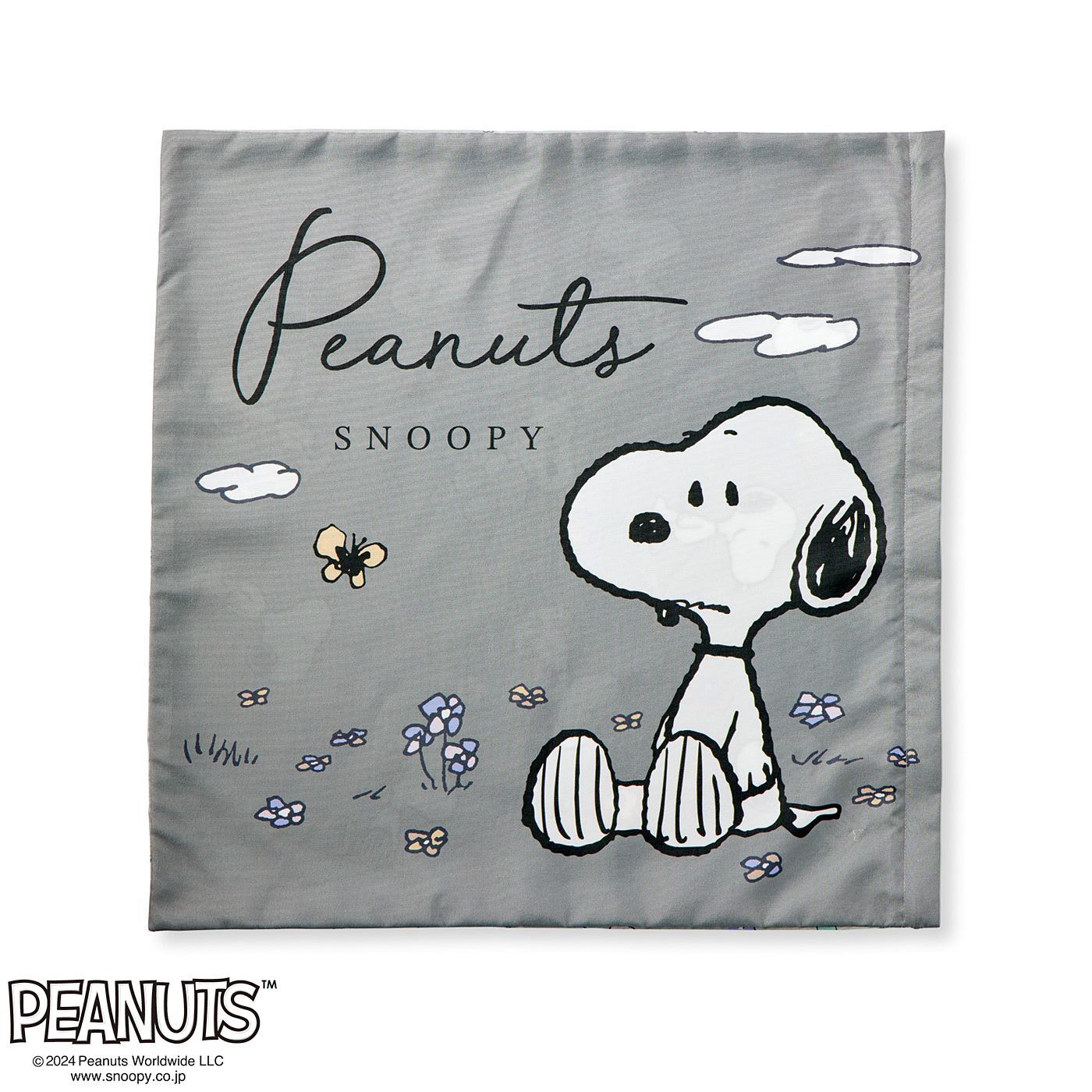 Real Stock|ＰＥＡＮＵＴＳ　スヌーピーときょうだい　ナチュラルカラーの両面クッションカバー|1：スヌーピー