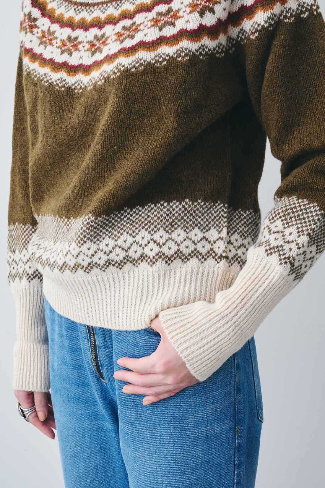 realstock [リアルストック]（Express BOX）|MEDE19F 〈SELECT〉【Harley】　FAIRISLE|3.DARK OLIVE 22