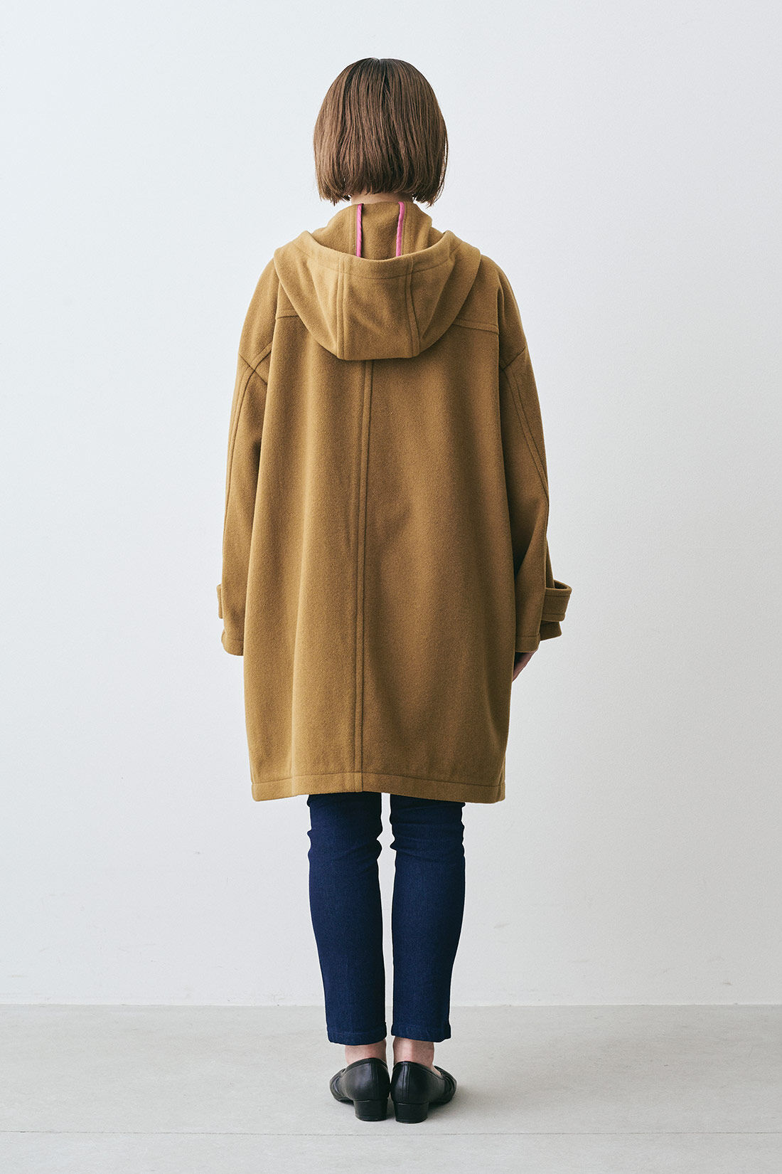MEDE19F　イタリアンウールモッサのダッフルコート〈キャメル〉
