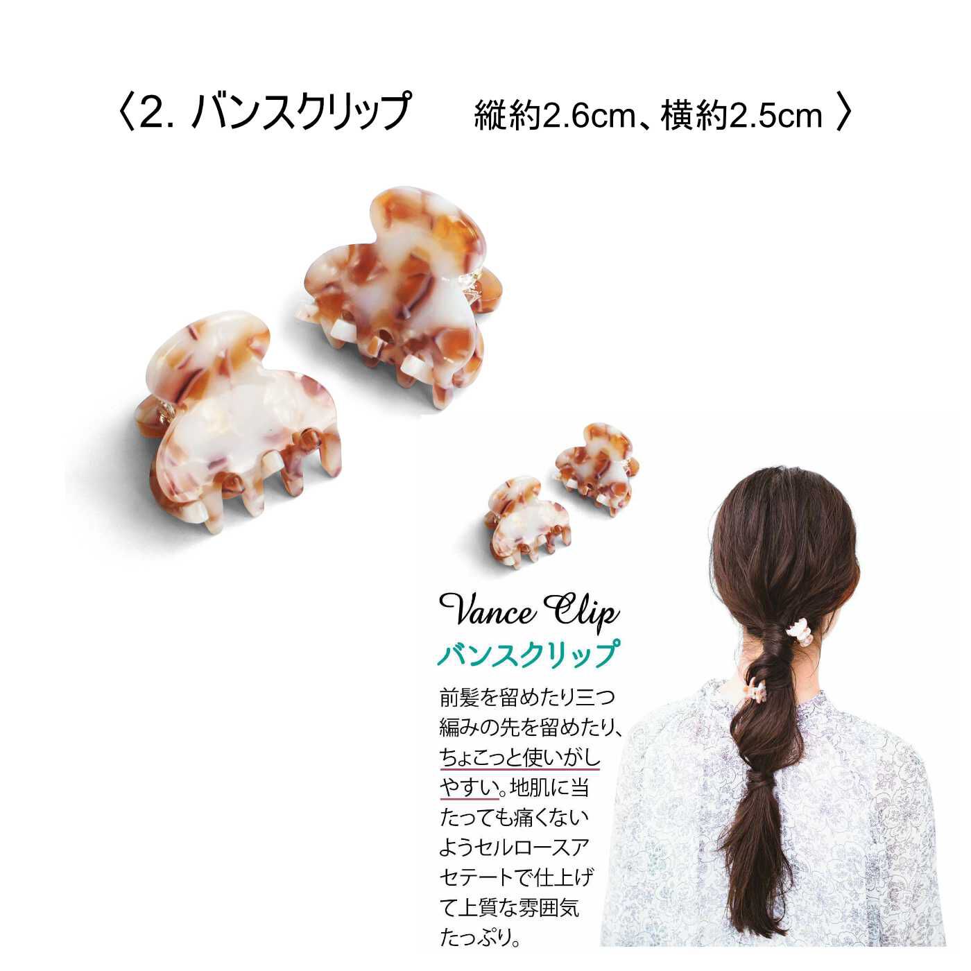 realstock [リアルストック]（Express BOX）|ミニツク チョコット　美容師さん監修！ 華やぐ大人のヘアアクセ|前髪を留めたり三つ編みの先を留めたり、ちょこっと使いがしやすい。地肌に当たっても痛くないようセルロースアセテートで仕上げて上質な雰囲気たっぷり。