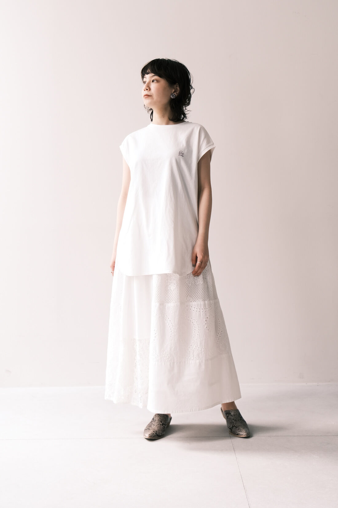 Real Stock|MEDE19F 〈SELECT〉 Lee　プリントスリーブレスTEE|モデル身長：157cm