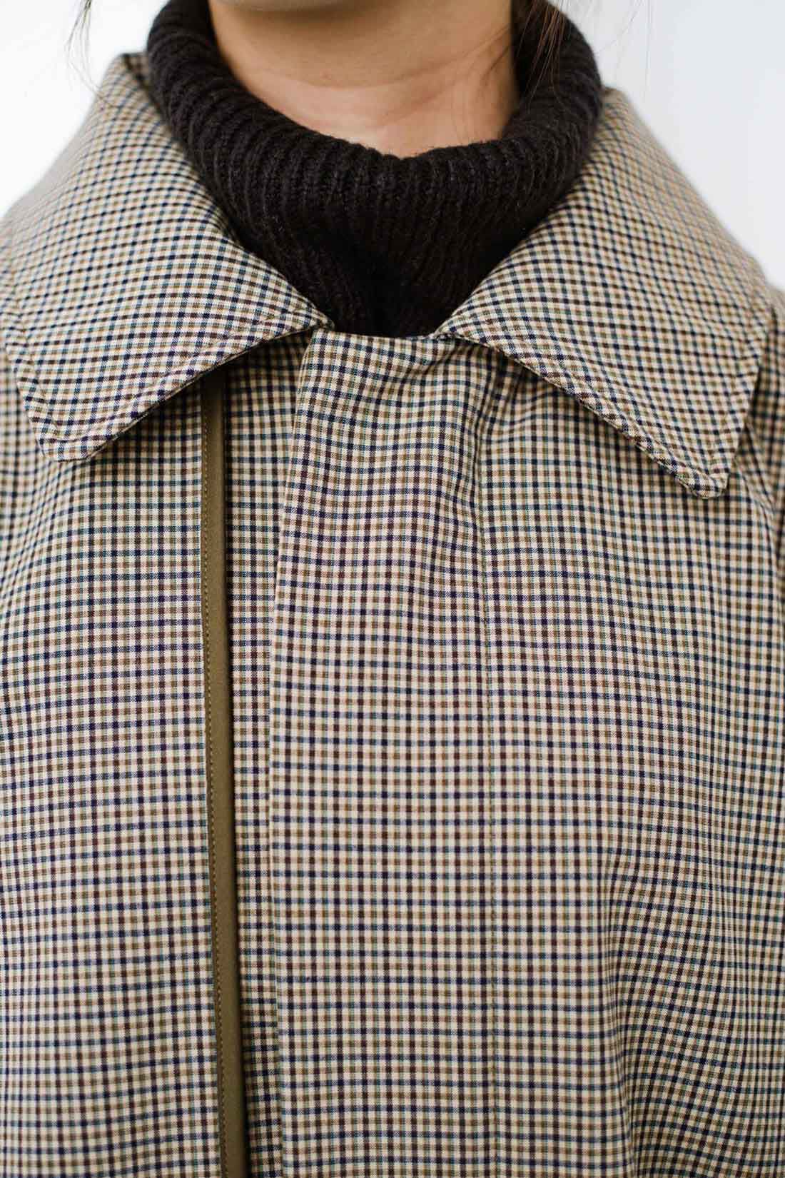 realstock [リアルストック]（Express BOX）|Ｆ／ＣＥ． CHECK BONDING STAND FALL COLLAR CT〈ベージュ系その他〉