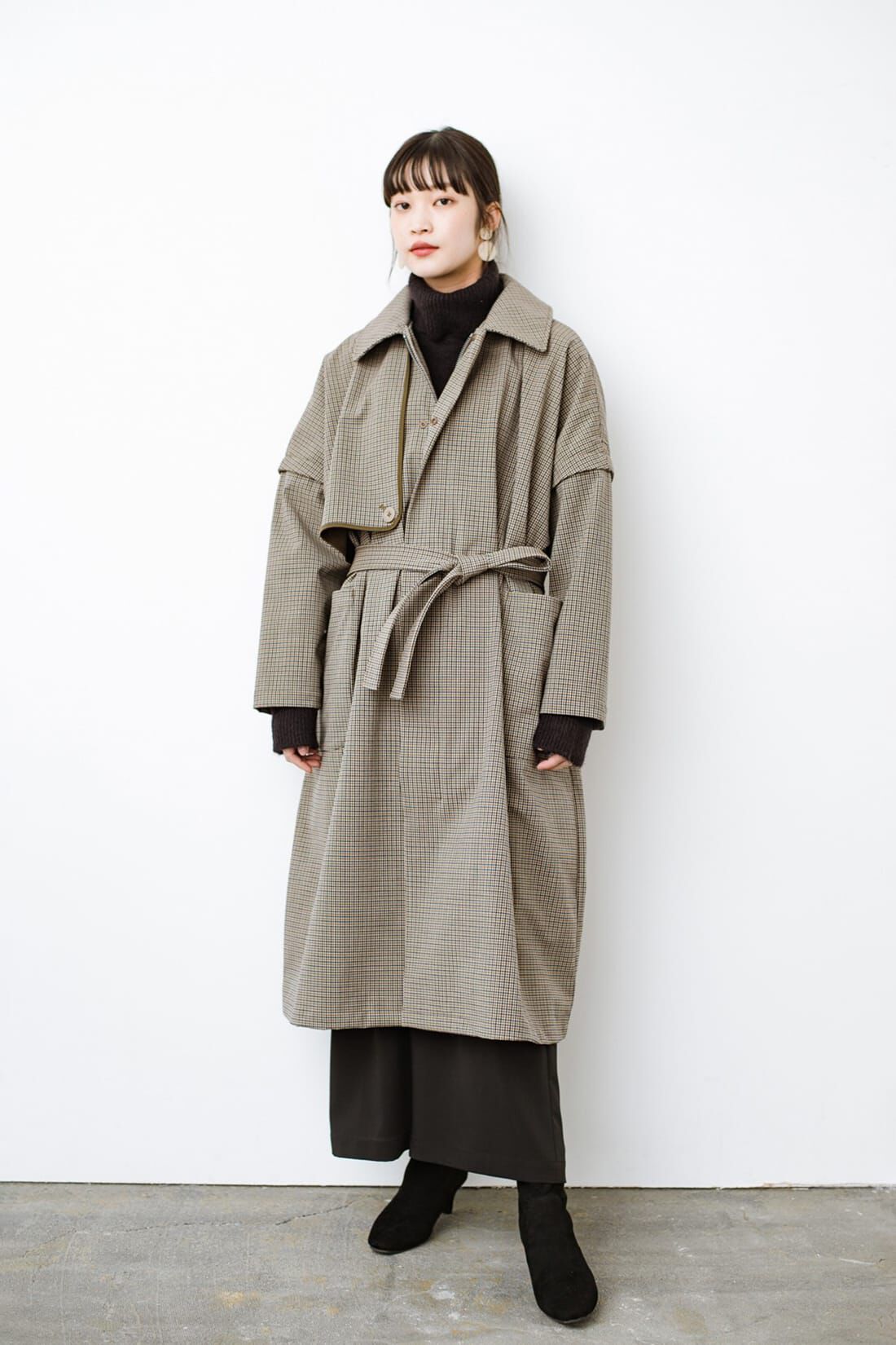 realstock [リアルストック]（Express BOX）|Ｆ／ＣＥ． CHECK BONDING STAND FALL COLLAR CT〈ベージュ系その他〉