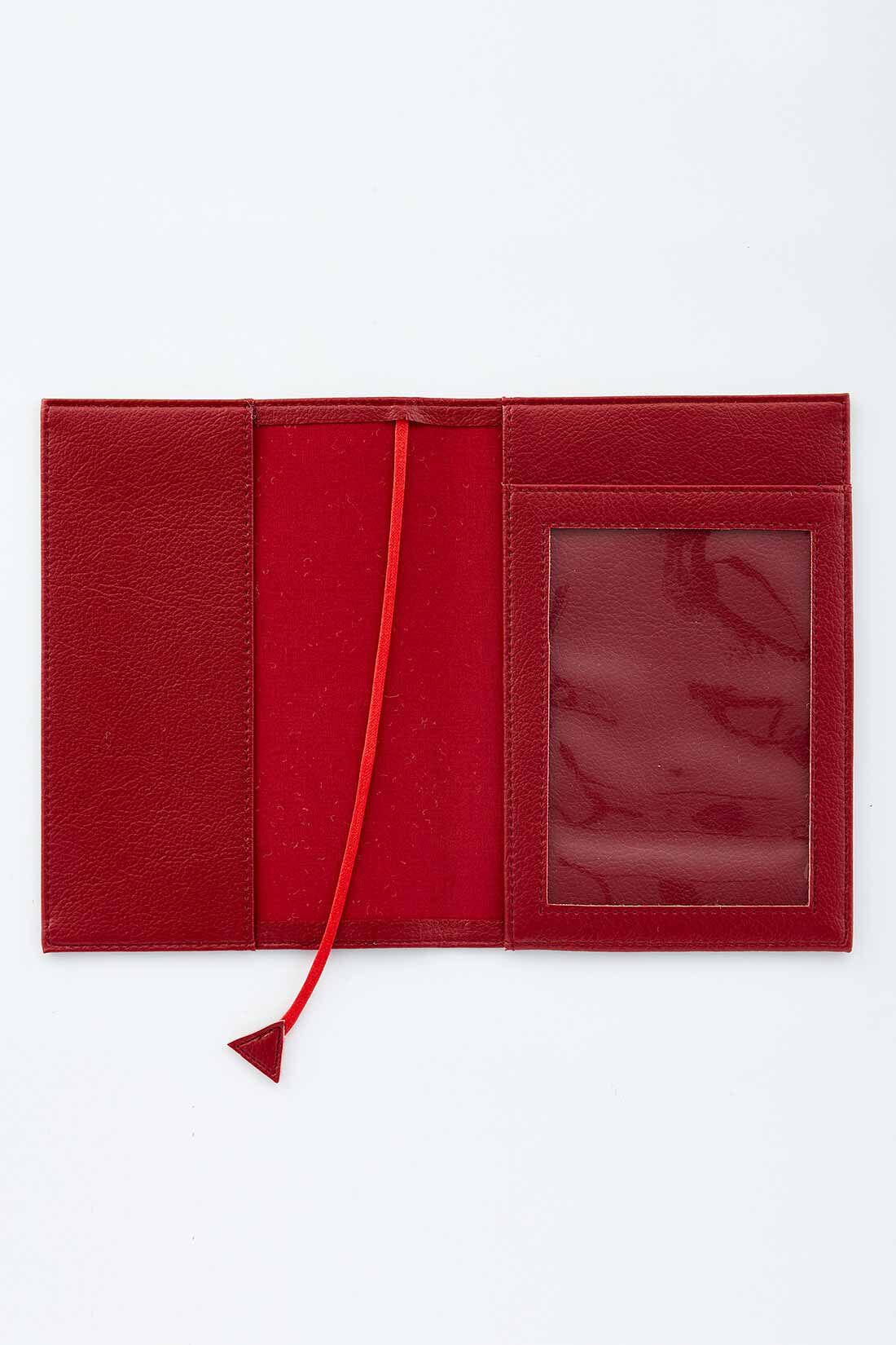 Real Stock|【3～10日でお届け】OSYAIRO　フォトポケット付き文庫本＆手帳カバー〈赤〉|内側も推し色で、配色ひものしおり付き。フォトポケットには写真やアクスタなど、お気に入りの推しを入れてください。