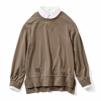 Real Stock | ドッキング裏毛プルオーバ〈ベージュ〉ＩＥ