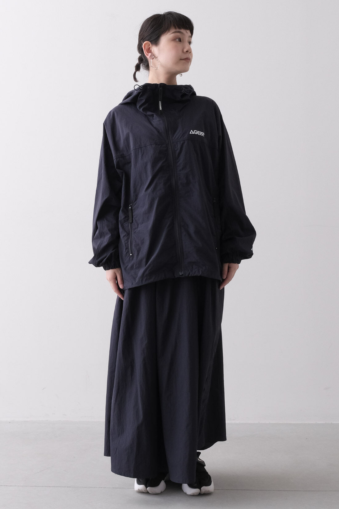 realstock [リアルストック]（Express BOX）|MEDE19F 〈SELECT〉 GERRY PACKABLE JACKET|3：ダークネイビー　モデル身長：157cm