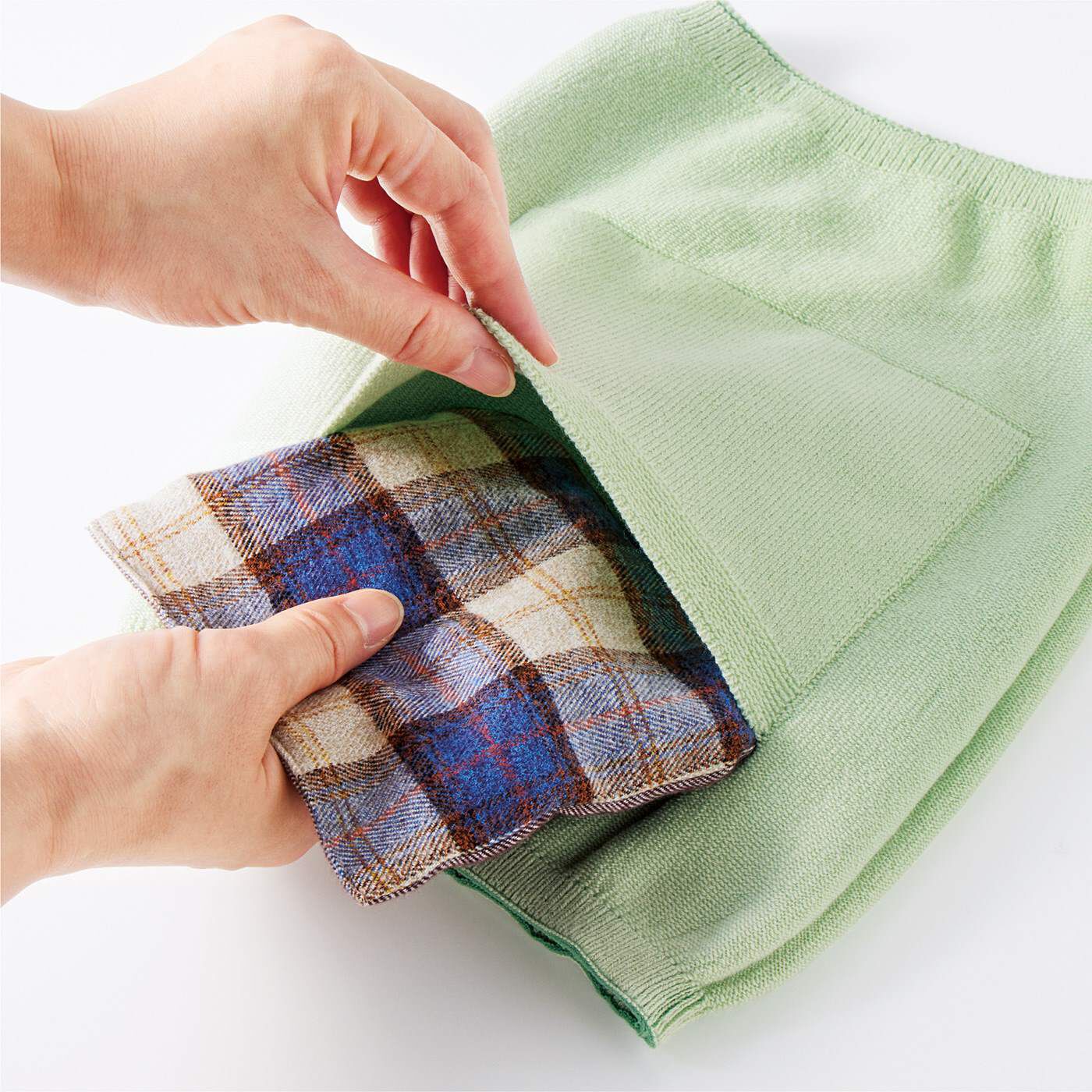 realstock [リアルストック]（Express BOX）|C.C.P　おなかにカイロポケットが付いた　伸びよいニットのオーガニックコットン腹巻き|内側にまわたんぽを入れられるポケット付き。