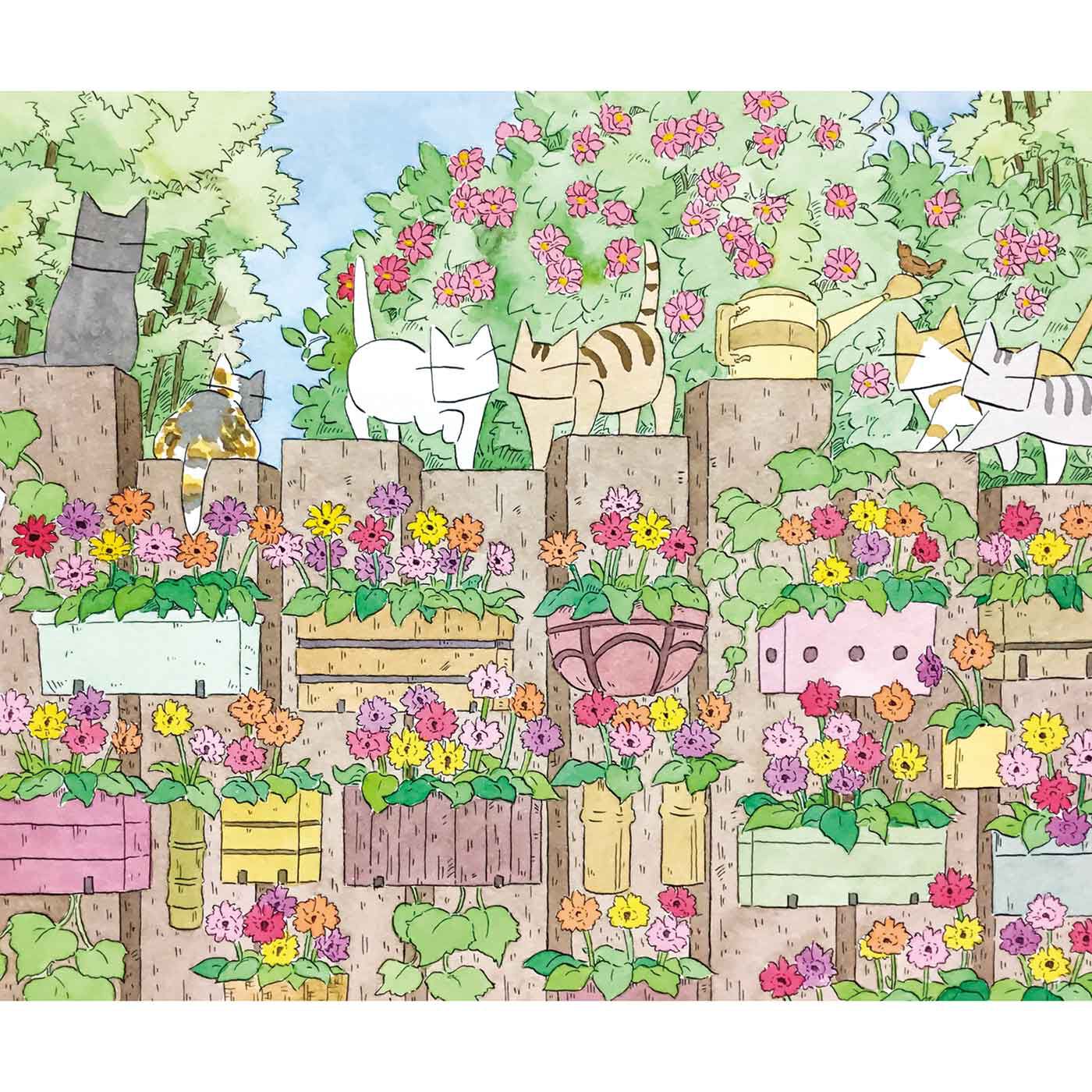 日本画家久保智昭さんとつくった 猫とお花の季節のクリア