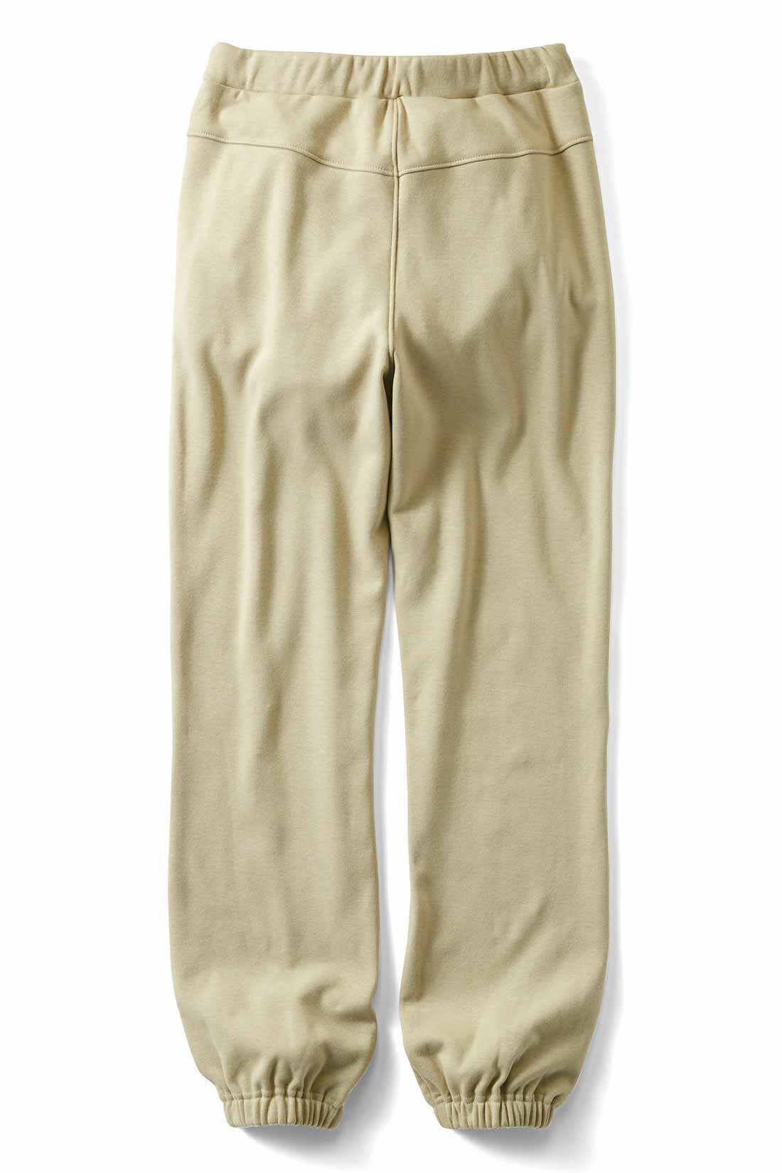 Real Stock|THREE FIFTY STANDARD　裏シャギージョガーパンツ〈杢（もく）グレー〉|BACK　※お届けするカラーとは異なります。