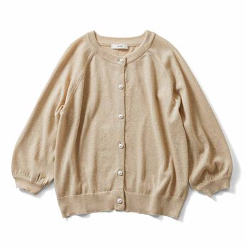 Real Stock | ラメニットカーディガン〈バニラベージュ〉ＩＥ