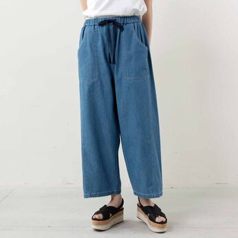Real Stock | ｆｇコットン１００％の大人のゆるデニムパンツ