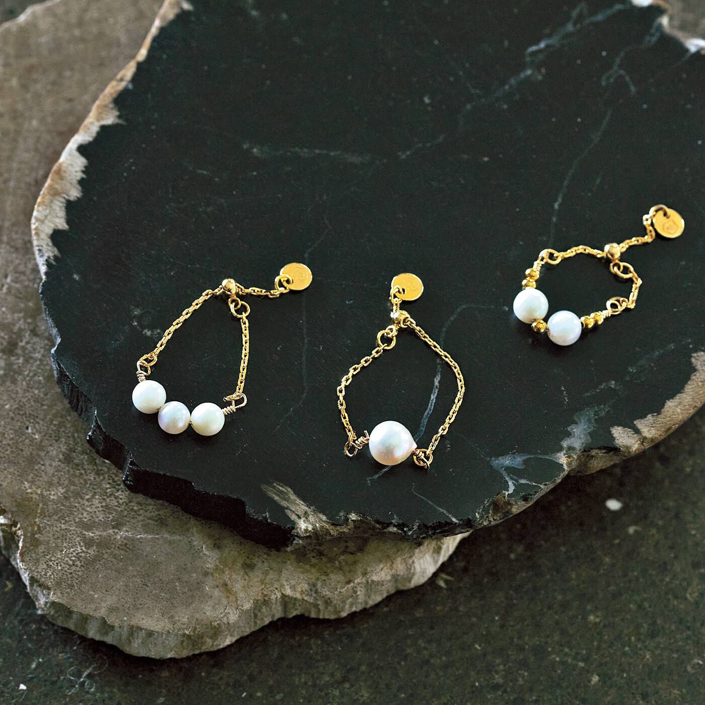 el:ment 工房に眠っていたアコヤバロック真珠の22金メッキチェーン