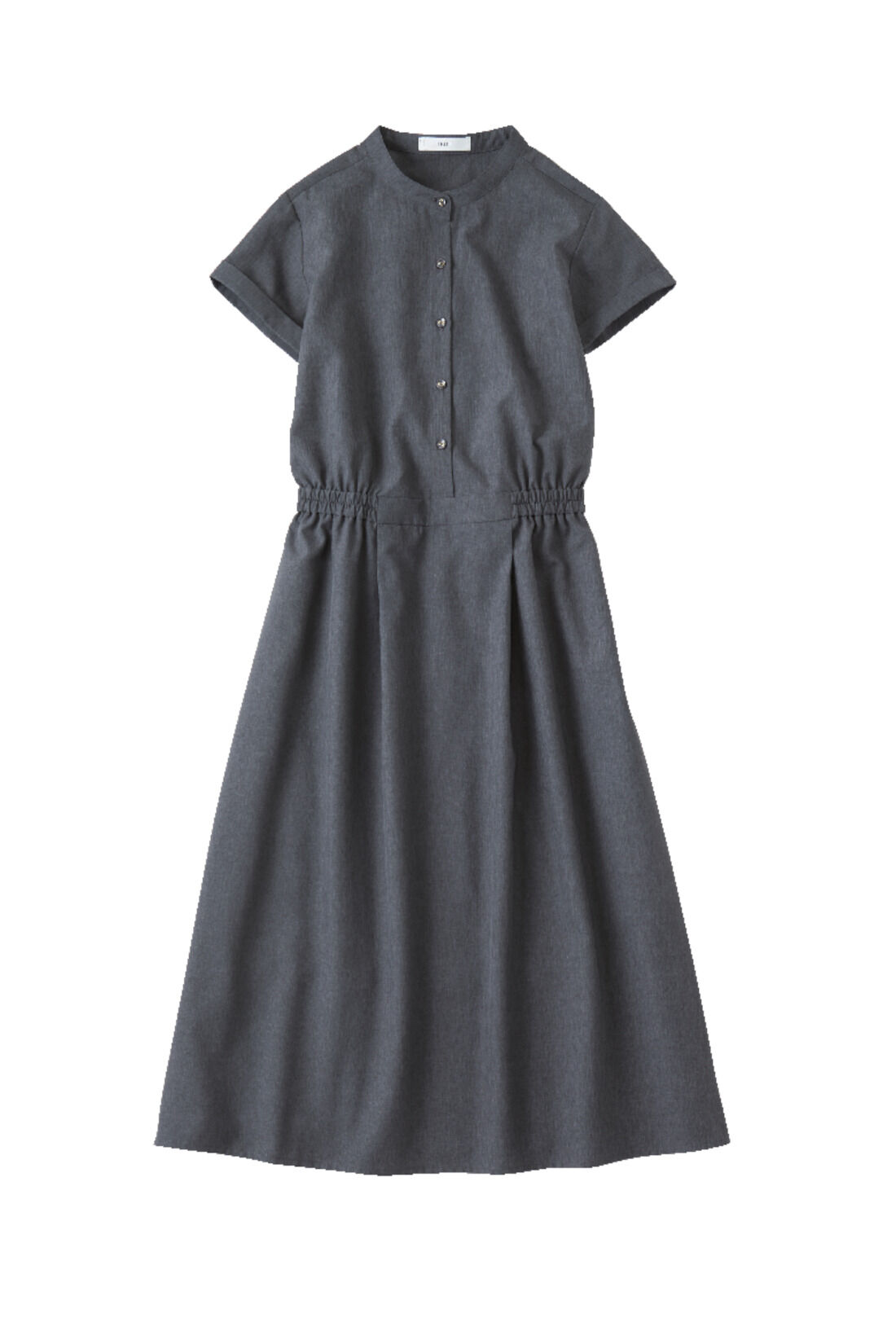 ＤＲＥＣＯ　バンドカラーワンピ―ス〈グレー〉