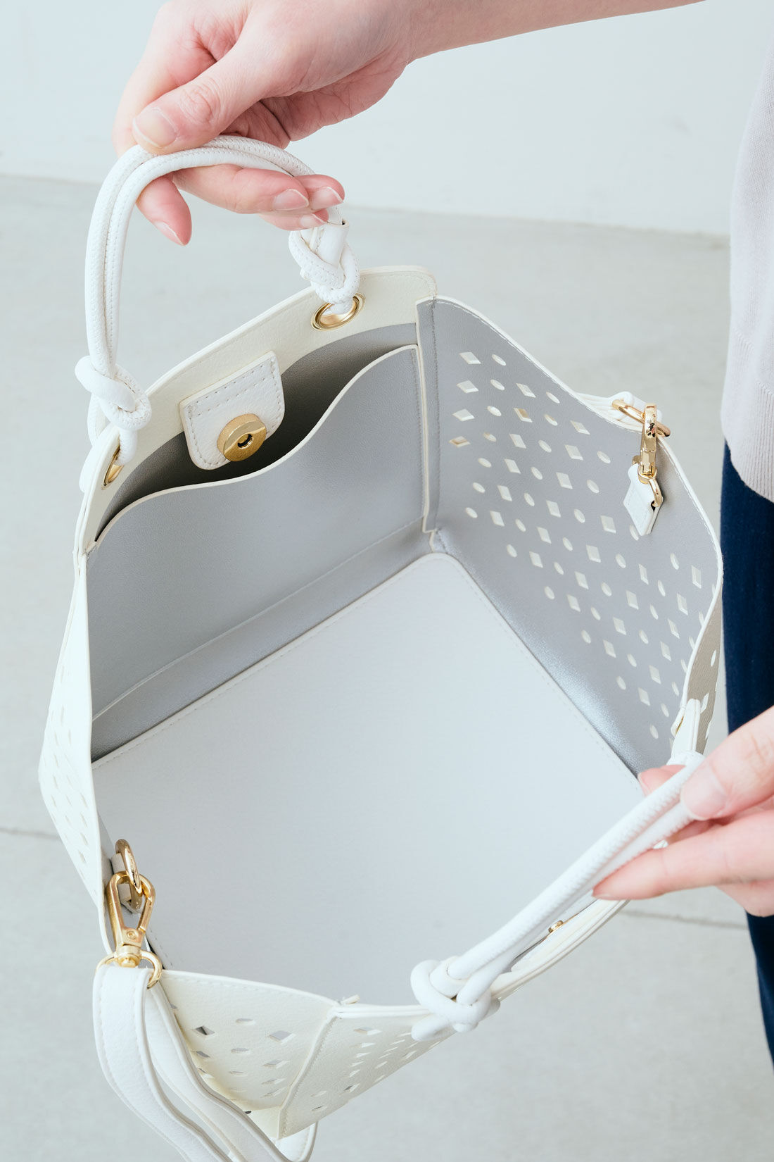realstock [リアルストック]（Express BOX）|IEDIT[イディット] SELECT　パンチングトートバッグ