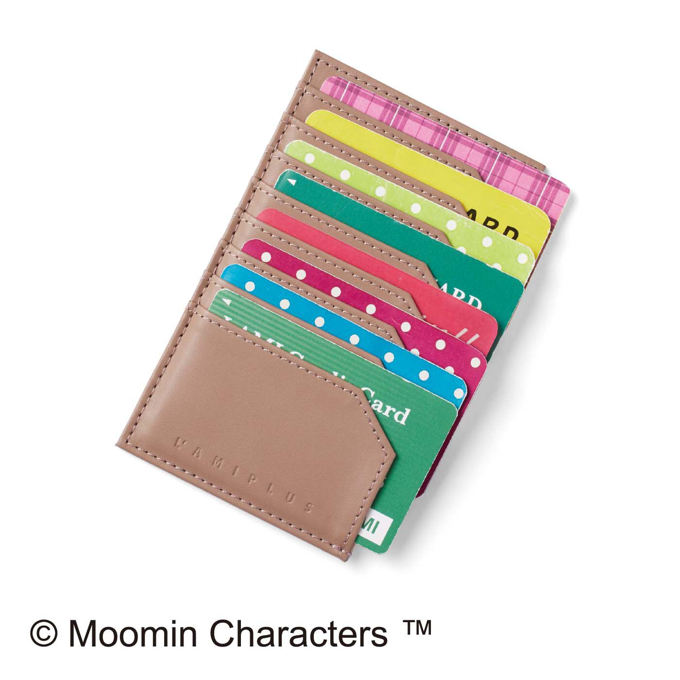 Real Stock|MOOMIN×ラミプリュス　クロスボディーウォレット〈リトルミイ〉|カードケースは単独でも使えます。よく使うカードをまとめて、お財布やバッグにイン。ラミプリュスのロゴ刻印入り。