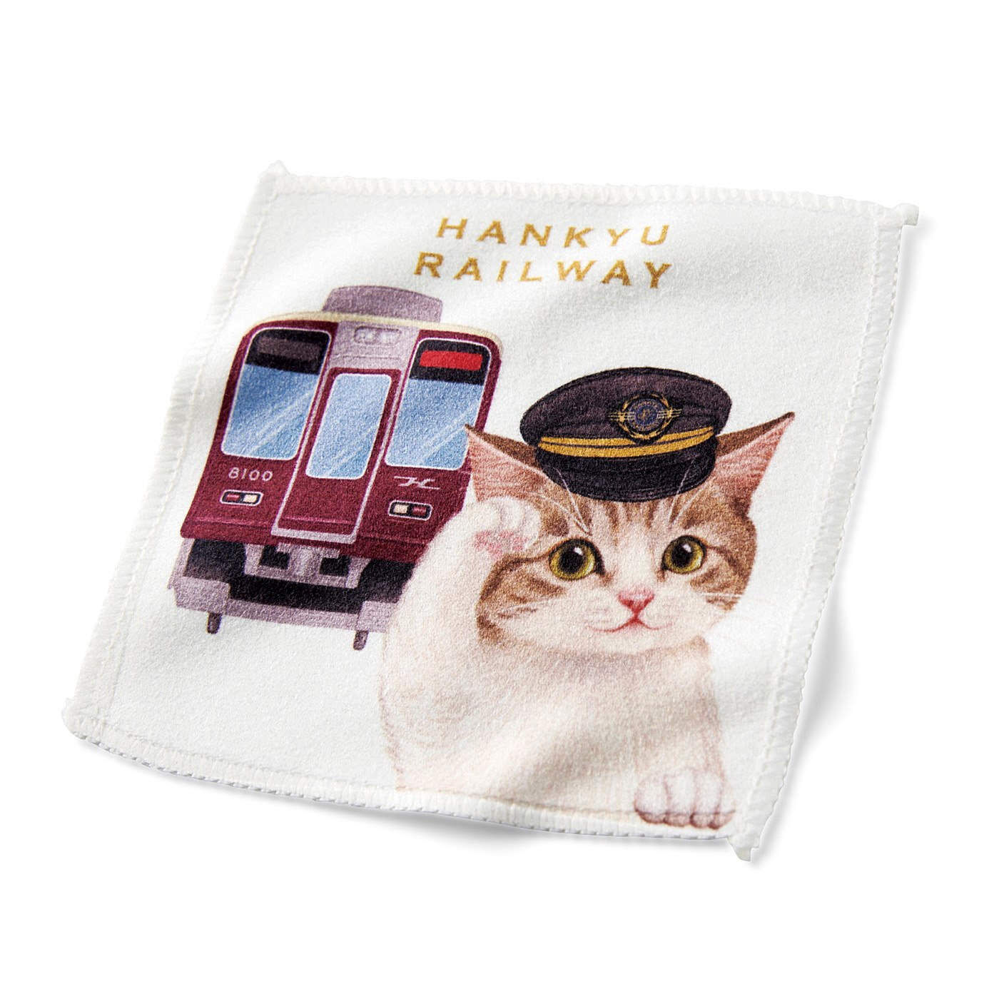 Real Stock|阪急電鉄×猫部　猫車掌さんの缶入りめがねふき|汚れをしっかりふき取れるポリエステル混素材。