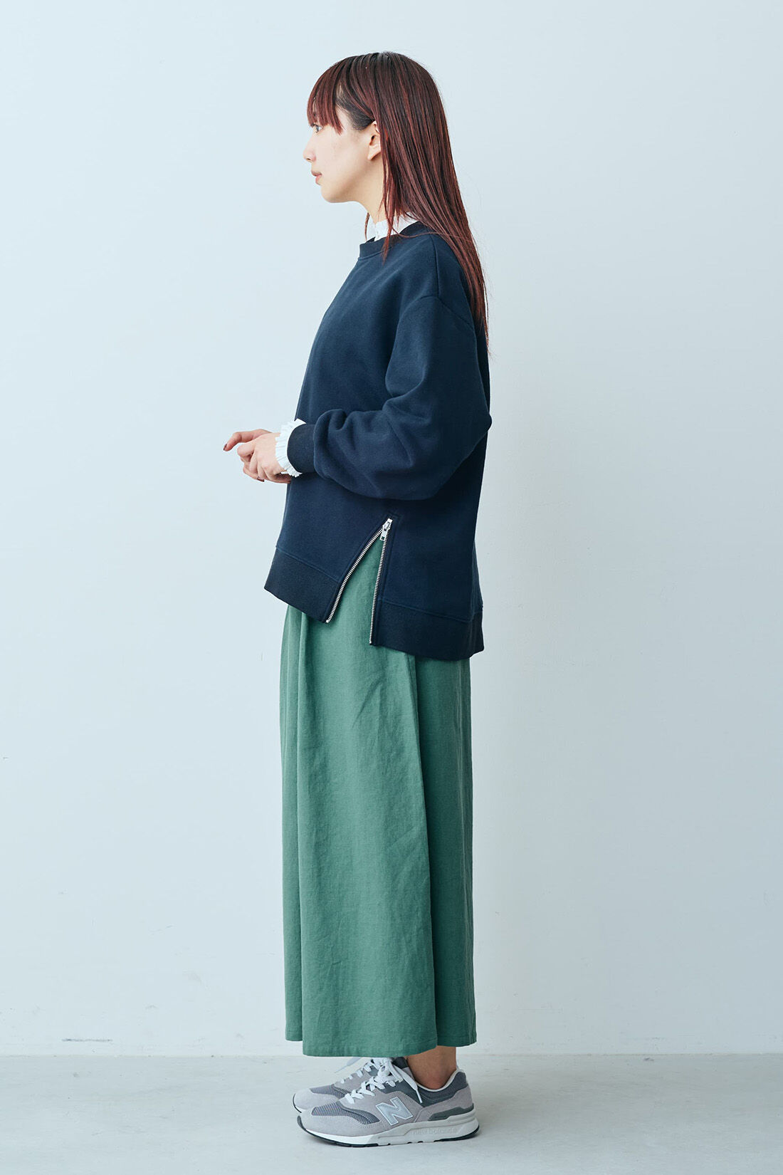 realstock [リアルストック]（Express BOX）|リブ イン コンフォート　Ｌｉｖｅ　Ｌｏｖｅ　ＣｏｔｔｏｎⓇプロジェクト　大人っぽく着られる　すそファスナースウェットトップス 〈ブラック〉