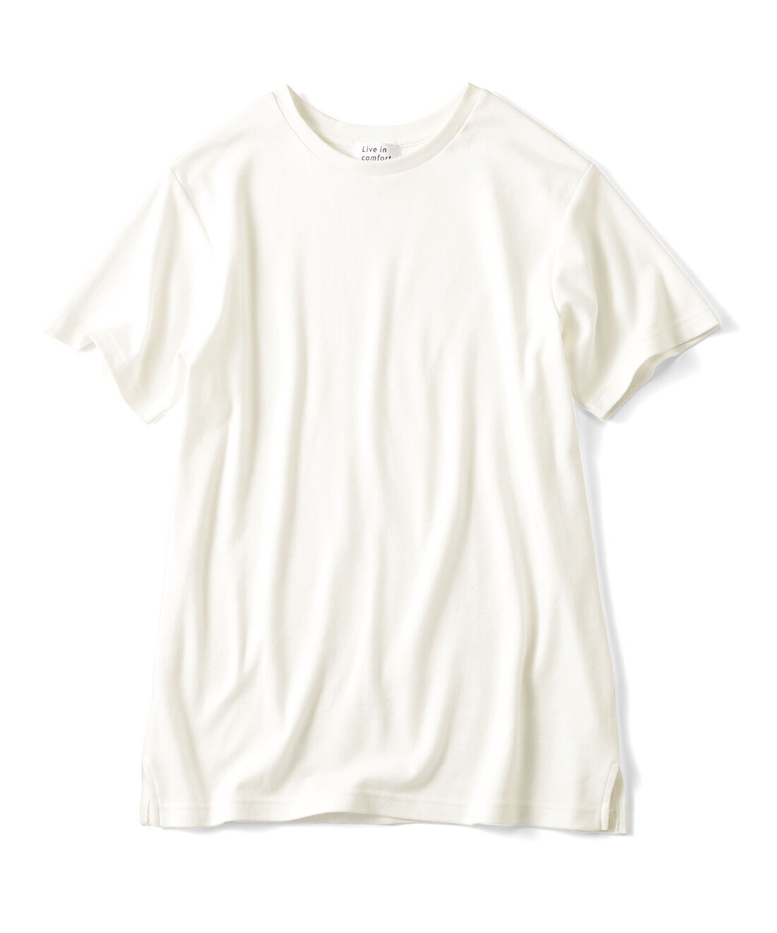 realstock [リアルストック]（Express BOX）| 【3～10日でお届け】リブ　イン　コンフォート　吸湿発熱コットン素材のこだわりほか綿半袖白Ｔシャツ