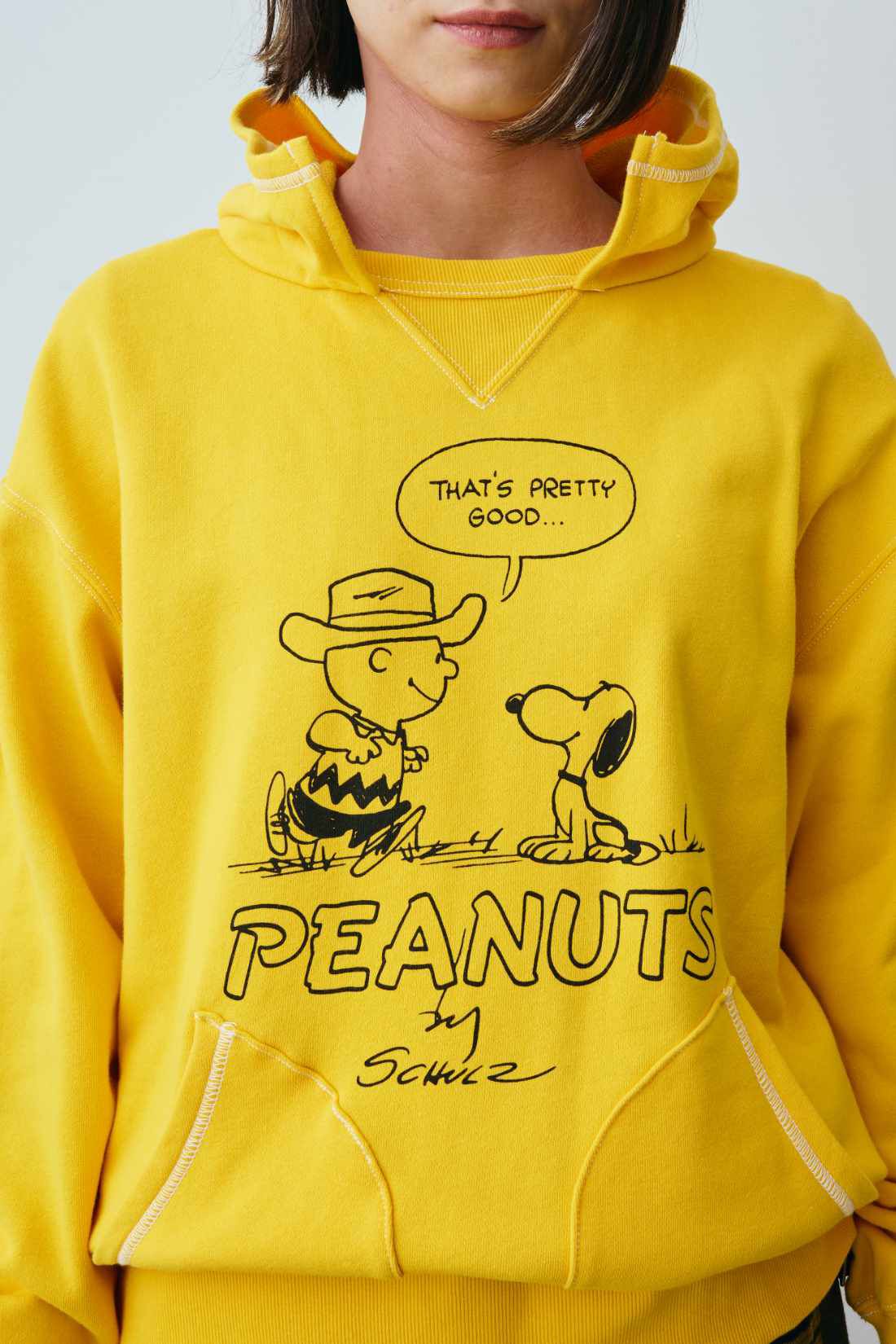 Real Stock|MEDE19F 〈SELECT〉【LEE】PEANUTS RETRO HOODIE|〈イエロー〉