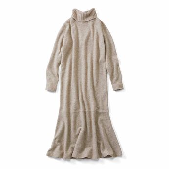 Real Stock | 後ろリボンニットワンピ〈ベージュ〉ＩＥ