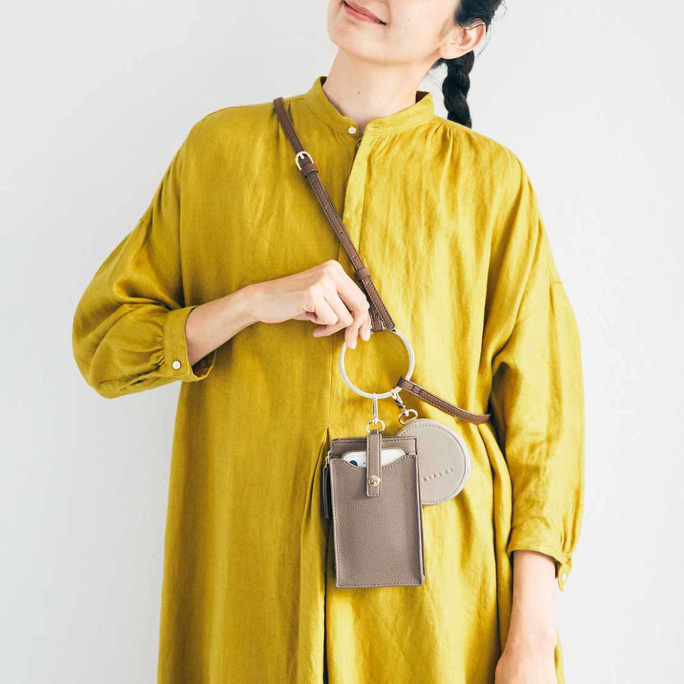 様専用  ファ付きバッグ・リフ編みバッグ＆スマホポーチ 合計3点 LIBERTY. 手作りキット リバティ プリント で作る アレンジ