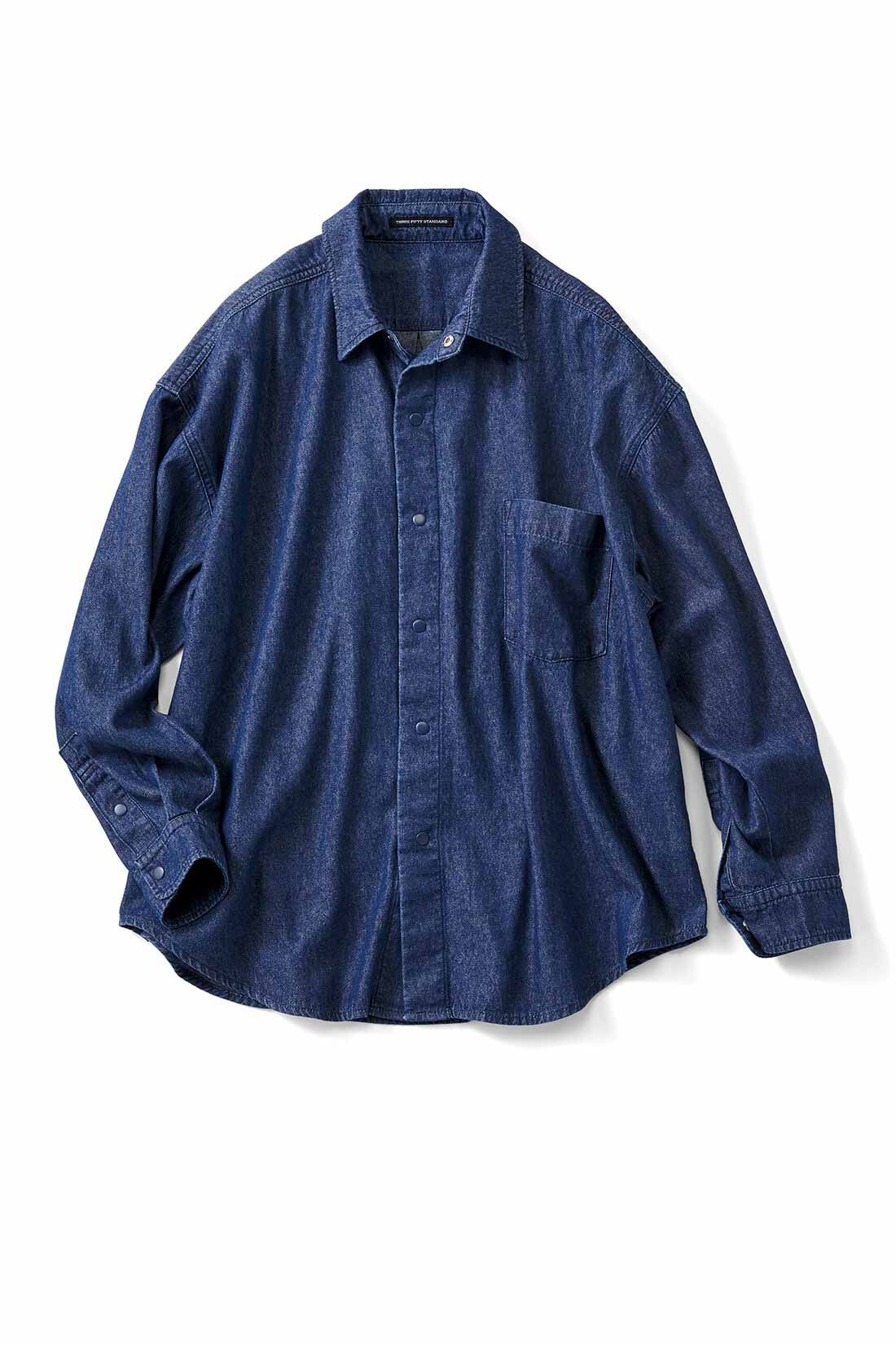 Real Stock|THREE FIFTY STANDARD　ベーシックなデニムシャツ