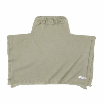 Real Stock | Ｌ＋肌側シルクの透かし編シアー付けハイネック