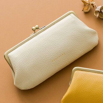 Real Stock | Ｌ＋こだわりの撥水本革親子がま口長財布〈ＣＣ〉