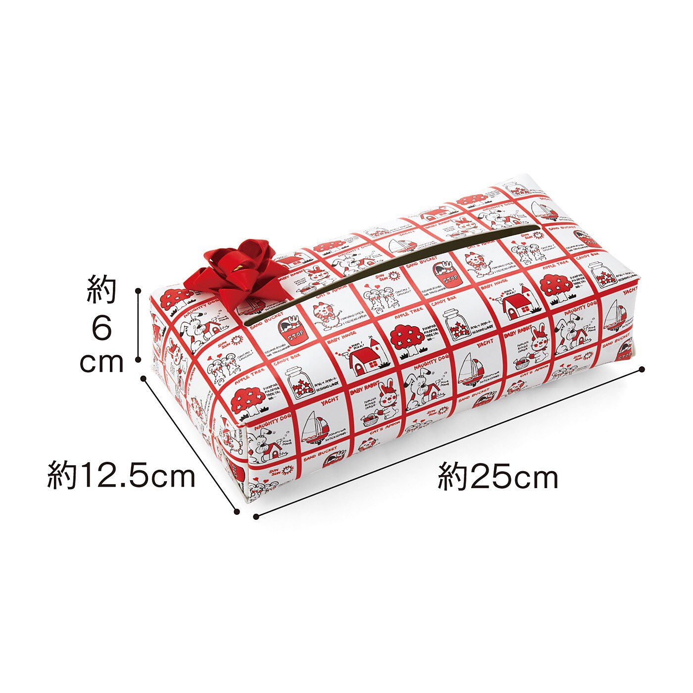 realstock [リアルストック]（Express BOX）|シモジマコラボ　見るたびうれしい気持ちになる　プレゼントみたいなボックスティッシュカバー|3：ストップペイル