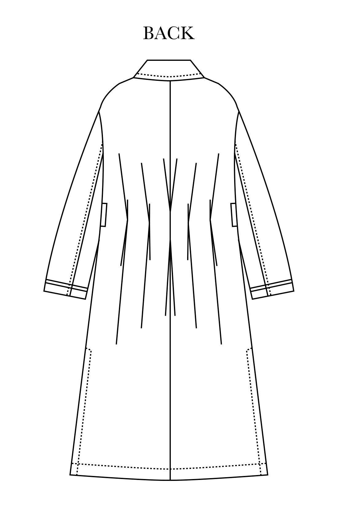 Real Stock|IEDIT[イディット]　バックデザインのロングテーラードコート〈ベージュ〉|計算されたタックデザインで、女性らしいシルエットを演出。